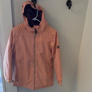 686 Kids Coral Hooded Raincoat